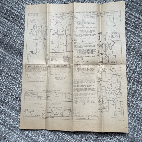 Vintage 1940s New York Gold Seal boys pajama sewing pattern - Picture 4 of 4